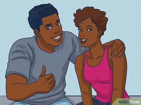 Step 14 They only make platonic physical contact, like casual hugs.