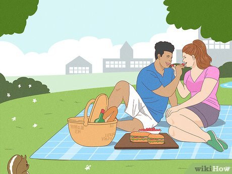 Lay a blanket by a creek and feed her strawberries.